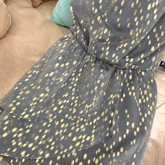 BCBG Pewter and Gold Cocktail Dress - Picture 6 of 11